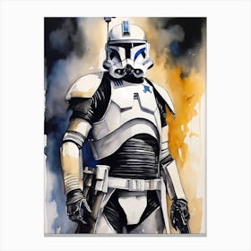 Captain Rex Star Wars Painting (11) Canvas Print
