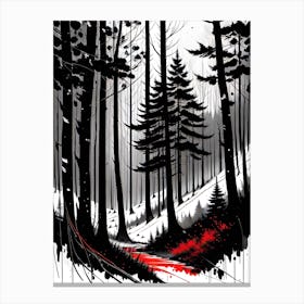 Shivering In The Woods Canvas Print