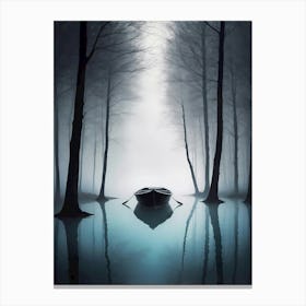 Boat In The Fog Canvas Print