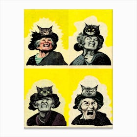 Angry Cat Lady Canvas Print