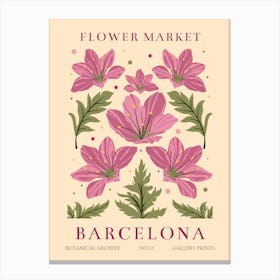 Flower Market Barcelona Canvas Print