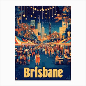 Aihrgdesign A 1970s Inspired Travel Poster For Brisbane Depic D8063b5b E489 42c6 9822 3fde741ad506 0 Canvas Print