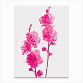 Hot Pink Delphinium 2 Canvas Print