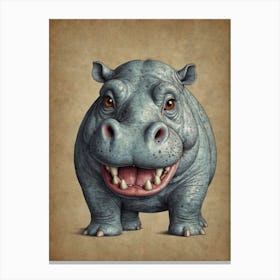 Hippo 12 Canvas Print