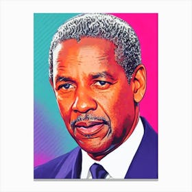 Denzel Washington Pop Movies Art Movies Canvas Print