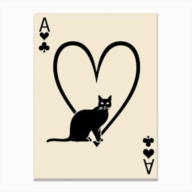 Cat Playing Cards Canvas Print