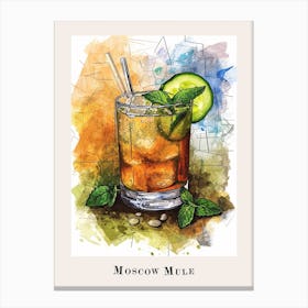 Moscow Mule Tile Poster Canvas Print