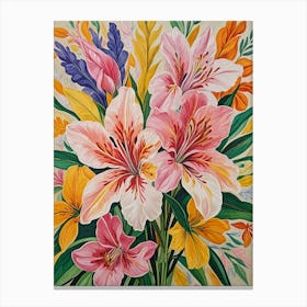 Pastel Alstroemeria no2 Canvas Print