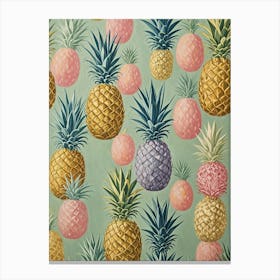 Tropical Pineapples Canvas Print