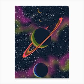 Saturn Space art Canvas Print