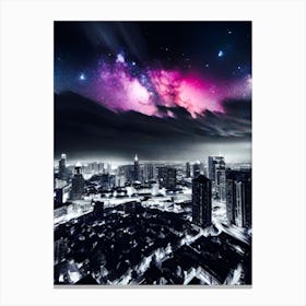 Galaxy City Skyline Canvas Print