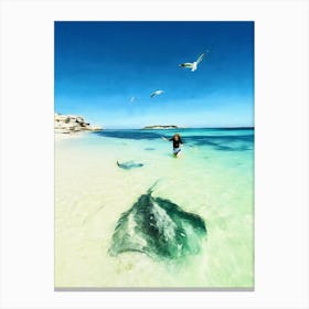 Stingray Beach Canvas Print