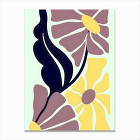 Henri Matisse Flowers On A Blue Background Canvas Print