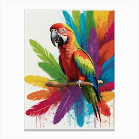 Parrot On A Branch 1 Canvas Print