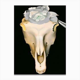 Georgia O'Keeffe - Horse's Skull with White Rose, 1931 Canvas Print