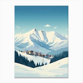Breckenridge Ski Resort   Colorado, Usa, Ski Resort Illustration 1 Simple Style Canvas Print