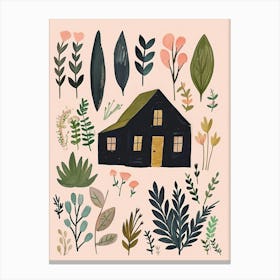 House And Plants Canvas Print