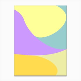 Soft Color Abstract Waves 3 Canvas Print