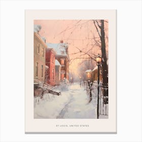 Dreamy Winter Painting Poster St Louis Missouri Canvas Print