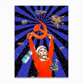 Soviet Space Poster - Soviet space art [Sovietwave] Canvas Print