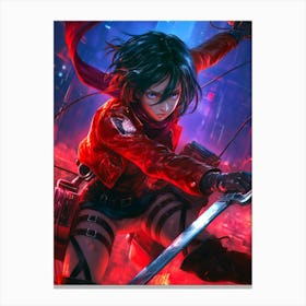 Mikasa Ackerman Attack On Titan 1 Canvas Print