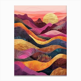 Sunset In The Mountains 33 Canvas Print