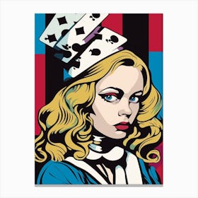 Alice In Wonderland In The Style Of Roy Lichtenstein 4 Canvas Print