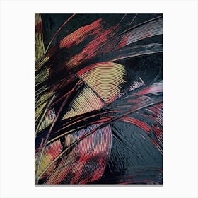 Red Lines on the black Canvas Print