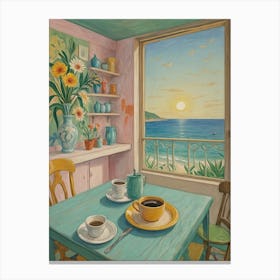 Breakfast At The Beach Canvas Print