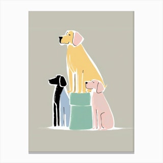 Stack Of Dogs Canvas Print