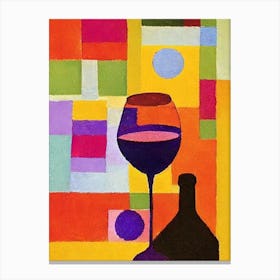 Asti Spumante Paul Klee Inspired Abstract Cocktail Poster Canvas Print