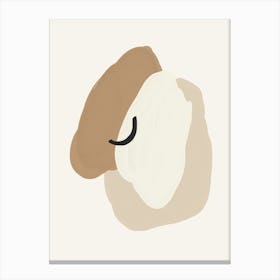 White And Beige Canvas Print