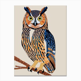 Mosaic Owl 1 Canvas Print