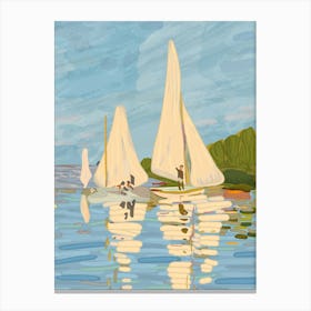 Sailboats On The Water Canvas Print