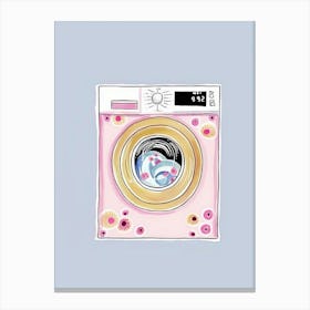 Pink Washing Machine Canvas Print