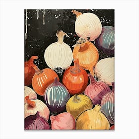 Art Deco Inspired Onions 1 Canvas Print