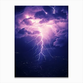 Lightning - Lightning Stock Videos & Royalty-Free Footage Canvas Print