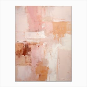 Pink And Brown Abstract Raw Painting 3 Canvas Print