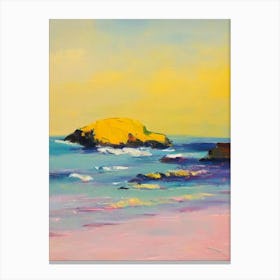 Perranporth Beach, Cornwall Bright Abstract Canvas Print