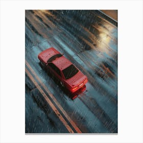 Car In The Rain 2 Canvas Print