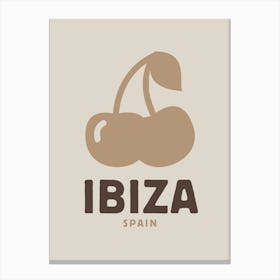 Ibiza Spain Neutral Print Canvas Print