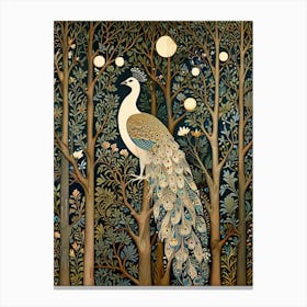 William Morris Peacock In The Woods Canvas Print