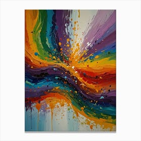 Rainbow Splatter Canvas Print