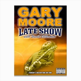 Gary Moore Late Show With David Letterman Canvas Print