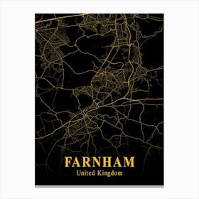 Farnham Gold City Map 1 Canvas Print