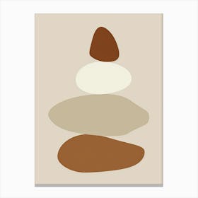 Sandstone Stacks Abstract Boho Contemporary Design Canvas Print