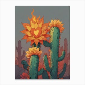 Cactus Love Canvas Print