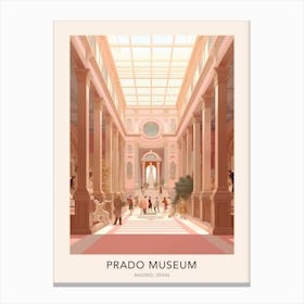 The Prado Museum Madrid Spain Travel Poster Canvas Print