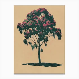 Eucalyptus Tree Colourful Illustration 4 Canvas Print