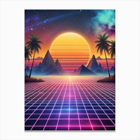 80s Retro Wallpaper Canvas Print